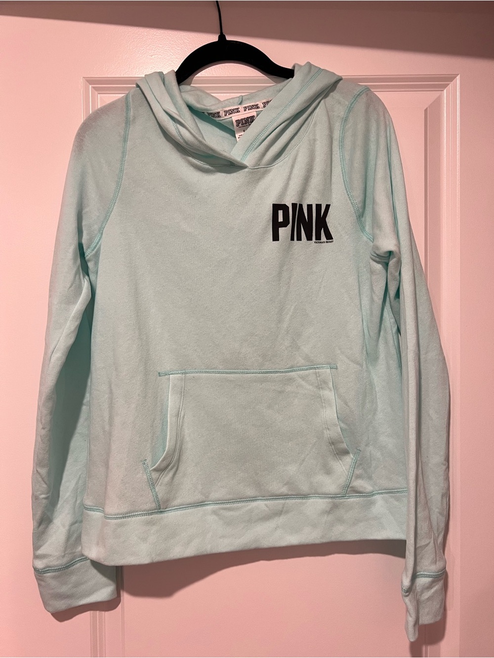 Victoria's Secret PINK Mint Green Pullover Hoodie Sweater